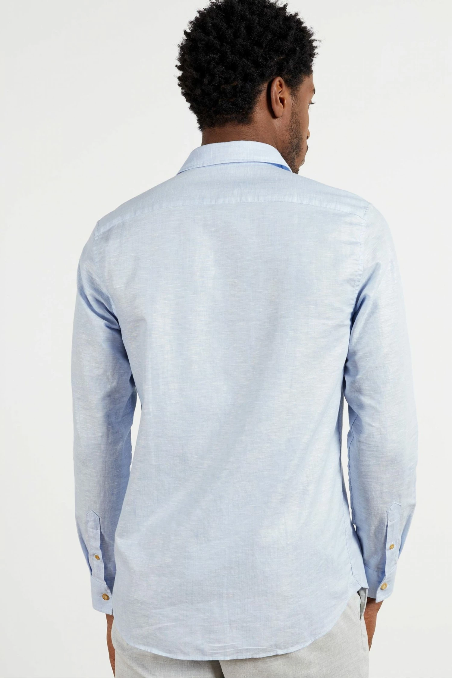Ted Baker Blue Sauss Linen Blend Shirt 3 Ted Baker Blue Sauss Linen Blend Shirt