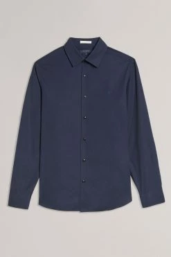Ted Baker Blue Sonikk Long Sleeve Tonal Poplin Shirt 14 Ted Baker Blue Sonikk Long Sleeve Tonal Poplin Shirt -TED BAKER Sales Store unnamed file 1562