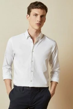 Ted Baker Blue Bobcut Cotton Plain Shirt -TED BAKER Sales Store unnamed file 1575