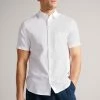 Ted Baker Addle White Short Sleeve Linen Shirt -TED BAKER Sales Store unnamed file 1582