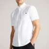 Ted Baker Ditton White Short Sleeve Oxford Shirt -TED BAKER Sales Store unnamed file 1593