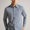 Ted Baker Blue Ruskin Long Sleeve Retro Print Shirt -TED BAKER Sales Store unnamed file 1601