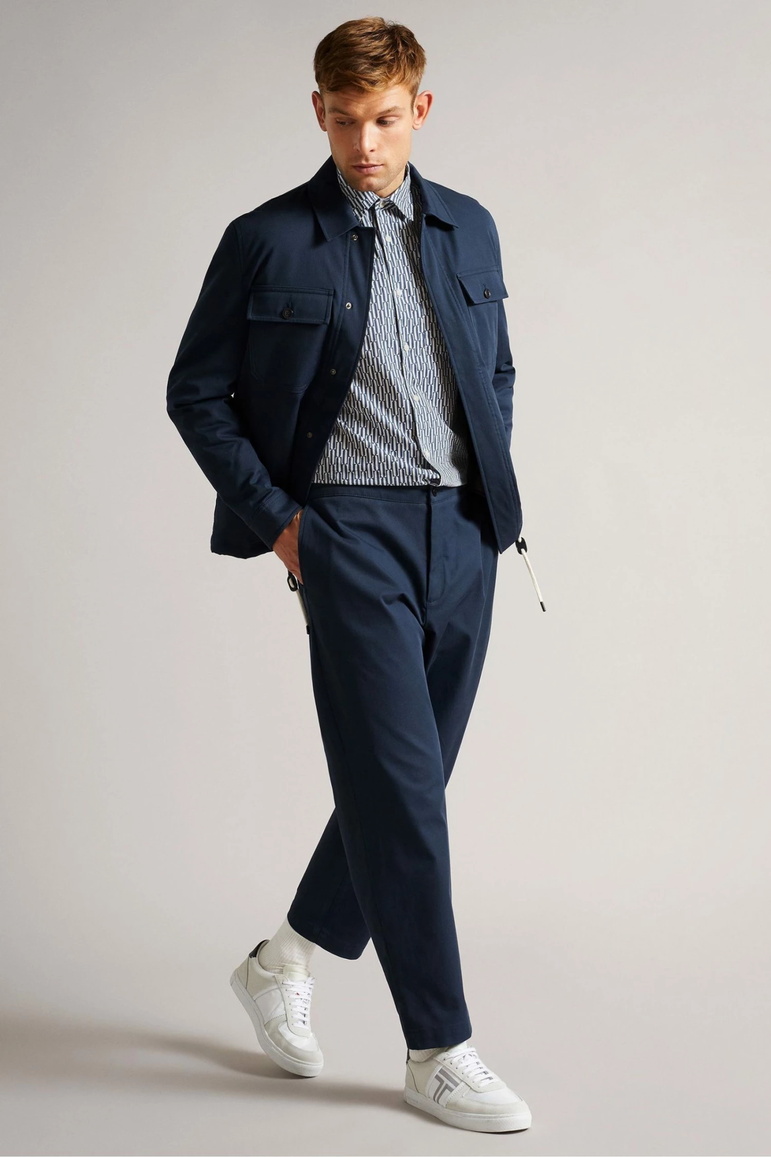 Ted Baker Blue Ruskin Long Sleeve Retro Print Shirt 5 Ted Baker Blue Ruskin Long Sleeve Retro Print Shirt - Image 3