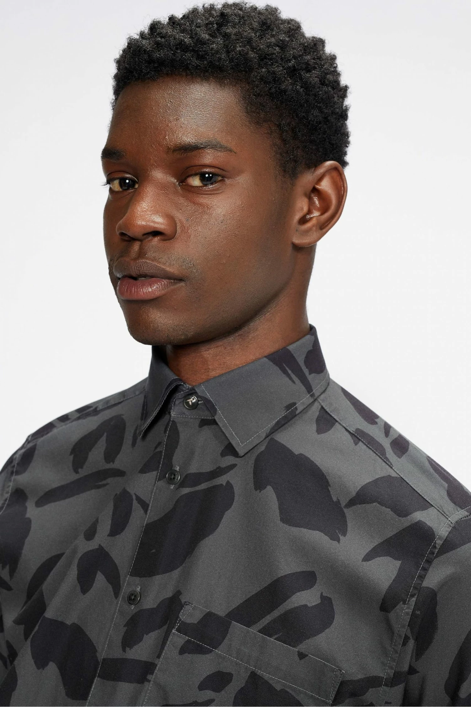 Ted Baker Grey Animal Print Karpass Long Sleeve Shirt 6 Ted Baker Grey Animal Print Karpass Long Sleeve Shirt - Image 4