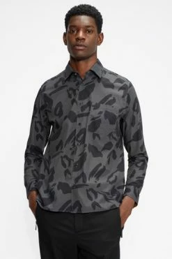 Ted Baker Grey Animal Print Karpass Long Sleeve Shirt 11 Ted Baker Grey Animal Print Karpass Long Sleeve Shirt -TED BAKER Sales Store unnamed file 1617