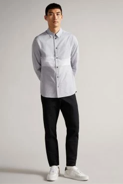 Ted Baker White Brennan Mib Stripe Shirt 11 Ted Baker White Brennan Mib Stripe Shirt -TED BAKER Sales Store unnamed file 1633