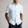 Ted Baker Telfrd Lt-Blue Ss Floral Printed Shirt -TED BAKER Sales Store unnamed file 1654