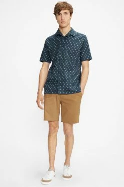 Ted Baker Blue Ginton Short Sleeve Diamond Geo Print Shirt -TED BAKER Sales Store unnamed file 1662