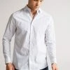 Ted Baker White Hadlo Long Sleeve Pencil Drawn Stripe Shirt -TED BAKER Sales Store unnamed file 1666