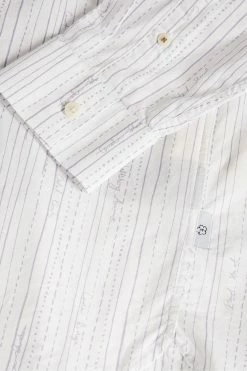 Ted Baker White Hadlo Long Sleeve Pencil Drawn Stripe Shirt -TED BAKER Sales Store unnamed file 1671