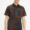 Ted Baker Red Relax Short Sleeve Patchwork Print Shirt -TED BAKER Sales Store unnamed file 1673