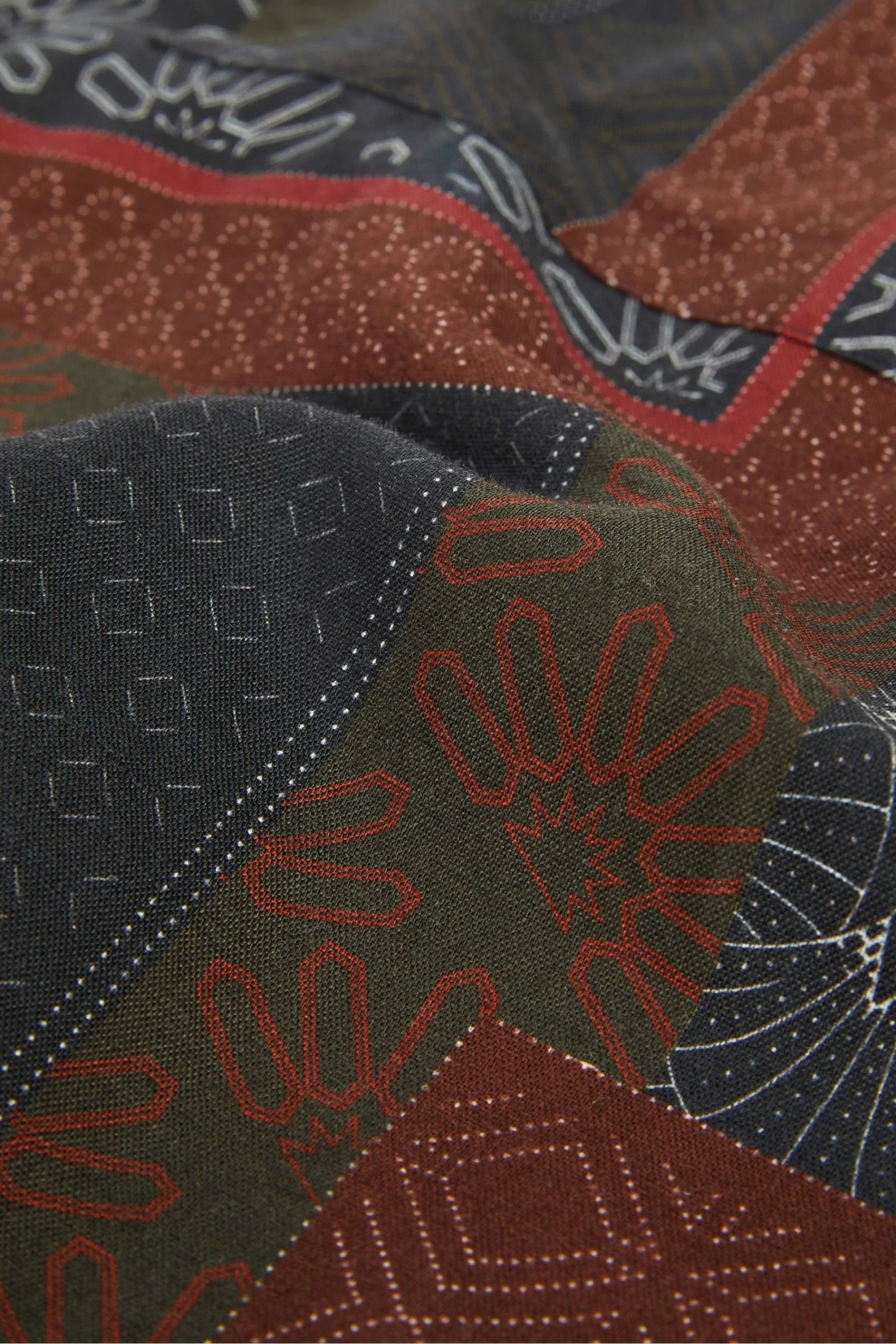 Ted Baker Red Relax Short Sleeve Patchwork Print Shirt 7 Ted Baker Red Relax Short Sleeve Patchwork Print Shirt - Image 5