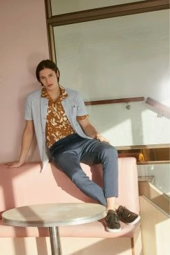 Ted Baker Blue Ramenn Vertical Stripe Jersey Shirt -TED BAKER Sales Store unnamed file 1689