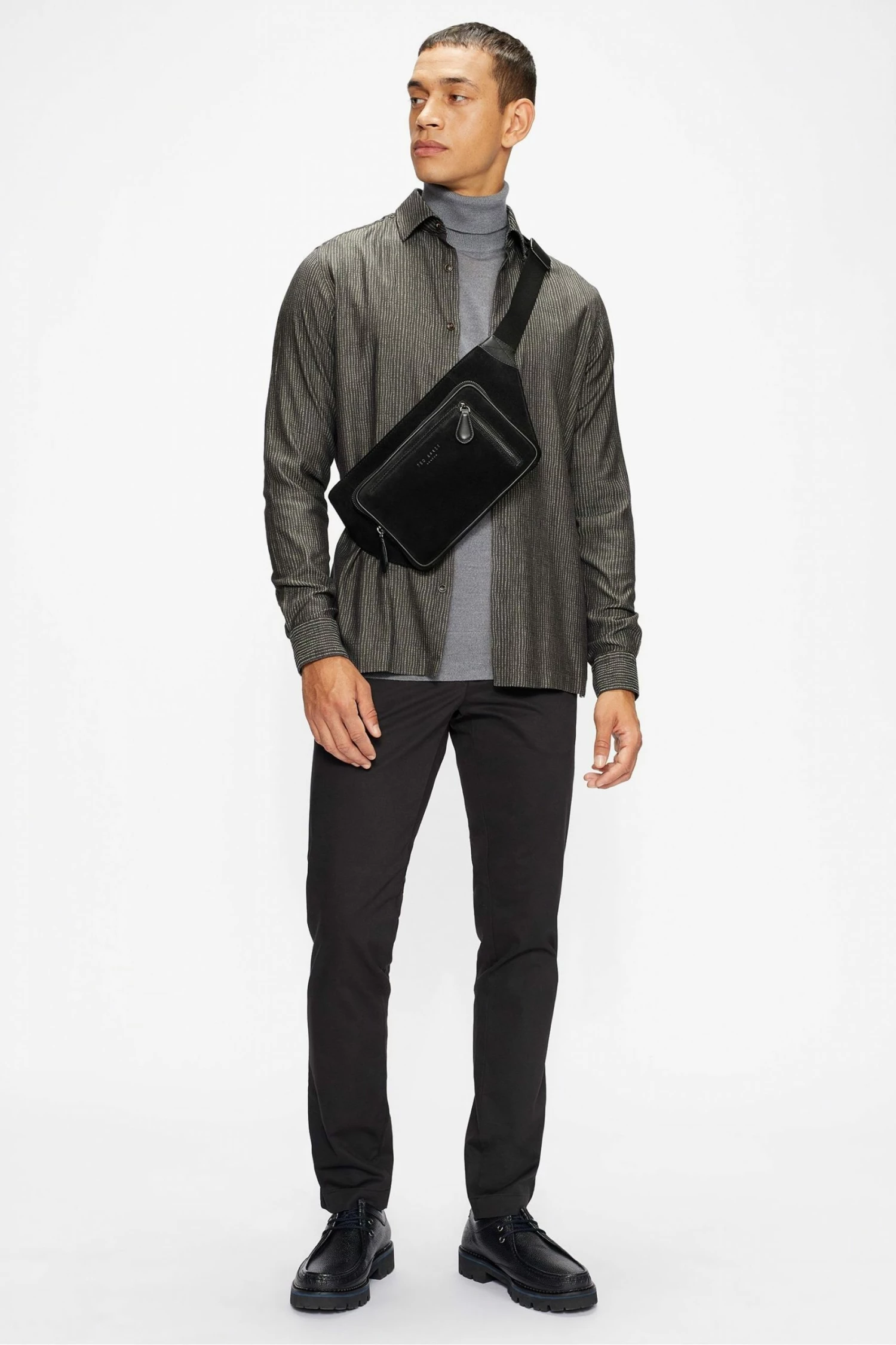 Ted Baker Black Clasrom Ls Abstract Stripe Shirt 4 Ted Baker Black Clasrom Ls Abstract Stripe Shirt - Image 2