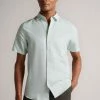 Ted Baker Addle Light Blue Short Sleeve Linen Shirt -TED BAKER Sales Store unnamed file 1697
