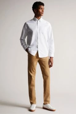 Ted Baker Paplet White Long Sleeve Oxford Shirt -TED BAKER Sales Store unnamed file 1714