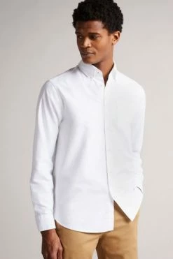 Ted Baker Paplet White Long Sleeve Oxford Shirt -TED BAKER Sales Store unnamed file 1716