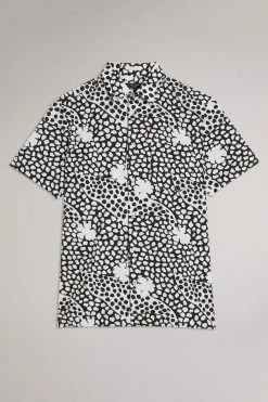 Ted Baker Sturton Black Short Sleeve Spot Mash Up Geo Shirt -TED BAKER Sales Store unnamed file 1720
