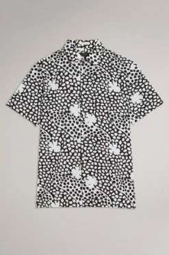 Ted Baker Sturton Black Short Sleeve Spot Mash Up Geo Shirt -TED BAKER Sales Store unnamed file 1722