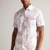 Ted Baker Nortonn Pink Short Sleeve Printed Shirt -TED BAKER Sales Store unnamed file 1729
