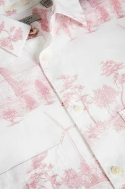 Ted Baker Nortonn Pink Short Sleeve Printed Shirt -TED BAKER Sales Store unnamed file 1733
