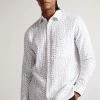 Ted Baker Men's Grey Aillon Long Sleeve Spot Print Shirt 2 Ted Baker Men's Grey Aillon Long Sleeve Spot Print Shirt -TED BAKER Sales Store unnamed file 1735
