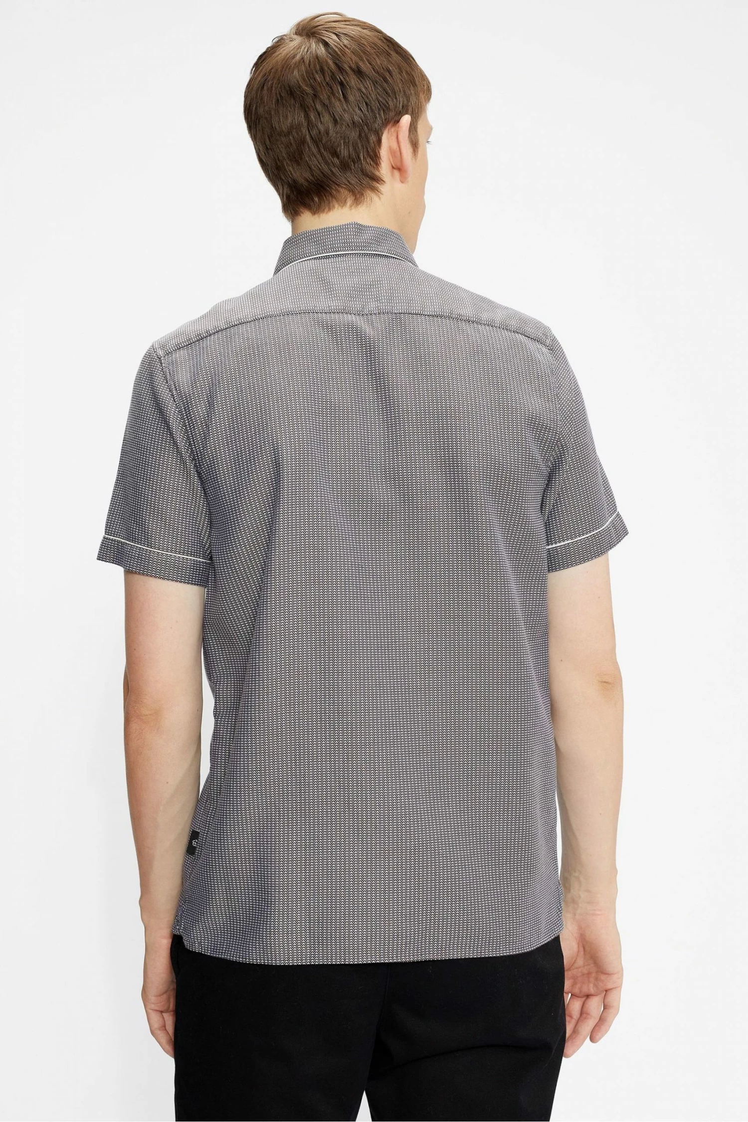 Ted Baker Blue Tastic Short Sleeve Woven Pattern Shirt 4 Ted Baker Blue Tastic Short Sleeve Woven Pattern Shirt - Image 2