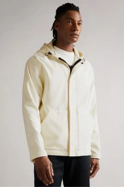 Ted Baker Harddy Ecru Mib Hooded Cord Overshirt