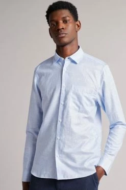 Ted Baker Lt-Blue Remark Ls Linen Shirt -TED BAKER Sales Store unnamed file 1758