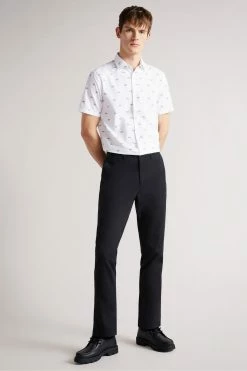 Ted Baker Mens White Deacon Short Sleeve Car Print Shirt -TED BAKER Sales Store unnamed file 1761