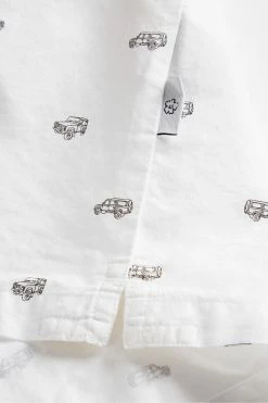 Ted Baker Mens White Deacon Short Sleeve Car Print Shirt -TED BAKER Sales Store unnamed file 1763