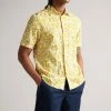 Ted Baker Argo Yellow Short Sleeve Vegetable Print Shirt -TED BAKER Sales Store unnamed file 1781