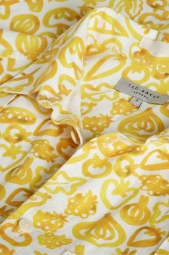 Ted Baker Argo Yellow Short Sleeve Vegetable Print Shirt -TED BAKER Sales Store unnamed file 1783