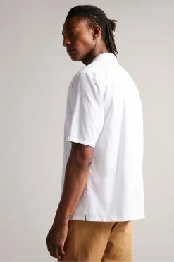 Ted Baker Homelea White Short Sleeve Floral Jacquard Shirt -TED BAKER Sales Store unnamed file 1788