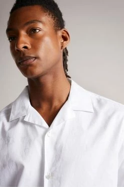 Ted Baker Homelea White Short Sleeve Floral Jacquard Shirt -TED BAKER Sales Store unnamed file 1789