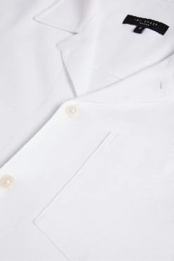 Ted Baker Homelea White Short Sleeve Floral Jacquard Shirt -TED BAKER Sales Store unnamed file 1790