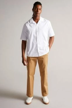 Ted Baker Homelea White Short Sleeve Floral Jacquard Shirt -TED BAKER Sales Store unnamed file 1791