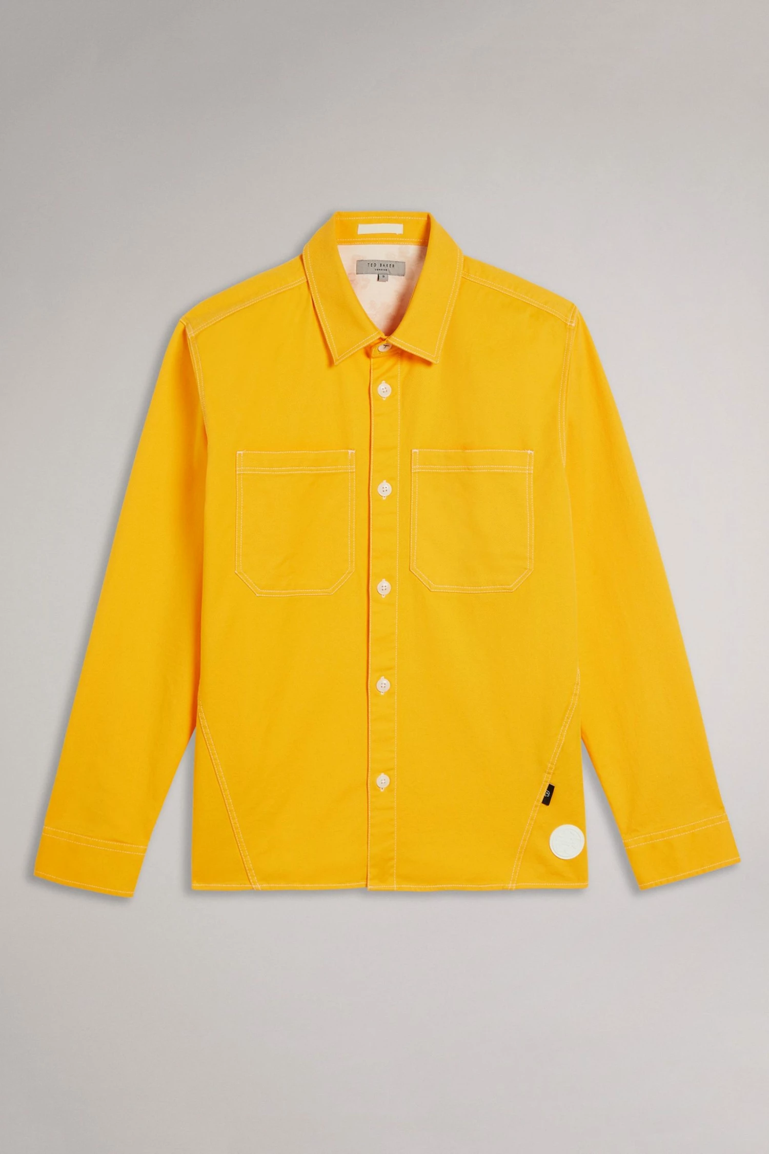 Ted Baker Leytun Yellow Long Sleeve Twill Shacket 8 Ted Baker Leytun Yellow Long Sleeve Twill Shacket - Image 6