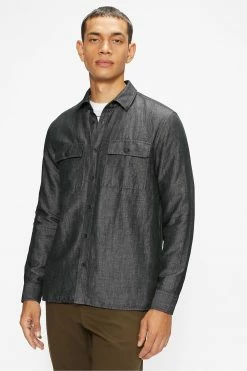 Ted Baker Blue Denim Puzzled Shirt -TED BAKER Sales Store unnamed file 1804