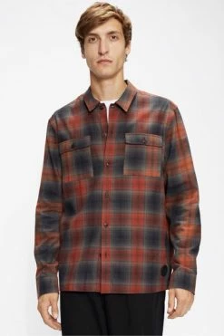 Ted Baker Red Lecture Ls Multi Check Soft Flannel Shacket -TED BAKER Sales Store unnamed file 1813
