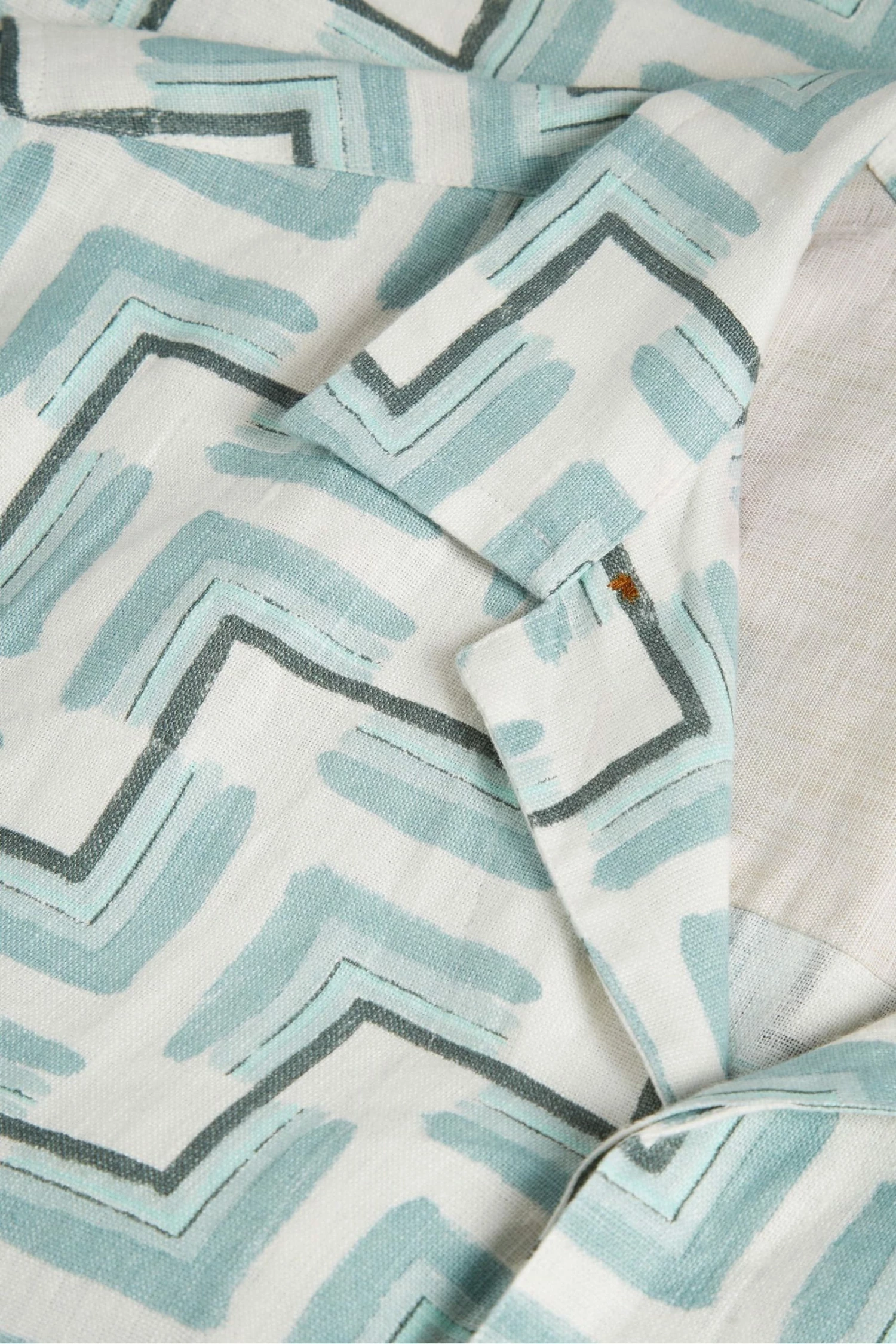 Ted Baker Blue Brecon Short Sleeve Retro Geo Print Shirt 5 Ted Baker Blue Brecon Short Sleeve Retro Geo Print Shirt - Image 3