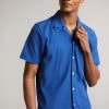 Ted Baker Chatley Blue Short Sleeve Jersey Pique Shirt -TED BAKER Sales Store unnamed file 1830