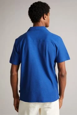 Ted Baker Chatley Blue Short Sleeve Jersey Pique Shirt 9 Ted Baker Chatley Blue Short Sleeve Jersey Pique Shirt -TED BAKER Sales Store unnamed file 1831