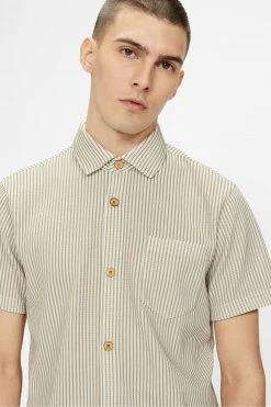 Ted Baker Grey Ramenn Vertical Stripe Jersey Shirt -TED BAKER Sales Store unnamed file 1839