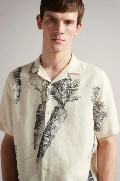 Ted Baker Lenon White Short Sleeve Carrot Print Shirt 9 Ted Baker Lenon White Short Sleeve Carrot Print Shirt -TED BAKER Sales Store unnamed file 1843