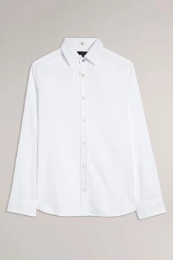 Ted Baker Byward White Long Sleeve Detachable Collar Shirt -TED BAKER Sales Store unnamed file 1876