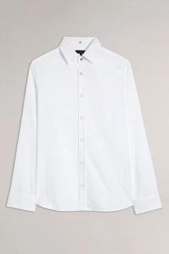 Ted Baker Byward White Long Sleeve Detachable Collar Shirt -TED BAKER Sales Store unnamed file 1879