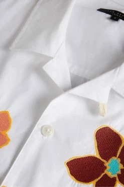 Ted Baker White Walmond Revere Floral Applique Shirt -TED BAKER Sales Store unnamed file 1884