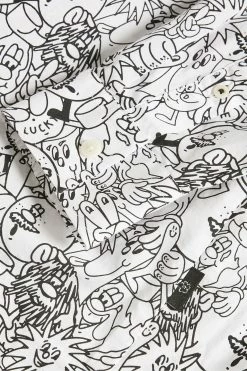 Ted Baker White Upland Long Sleeve All Over Character Print Shirt -TED BAKER Sales Store unnamed file 1890