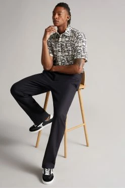 Ted Baker Caird Black Short Sleeve Retro Geo Printed Shirt -TED BAKER Sales Store unnamed file 1899